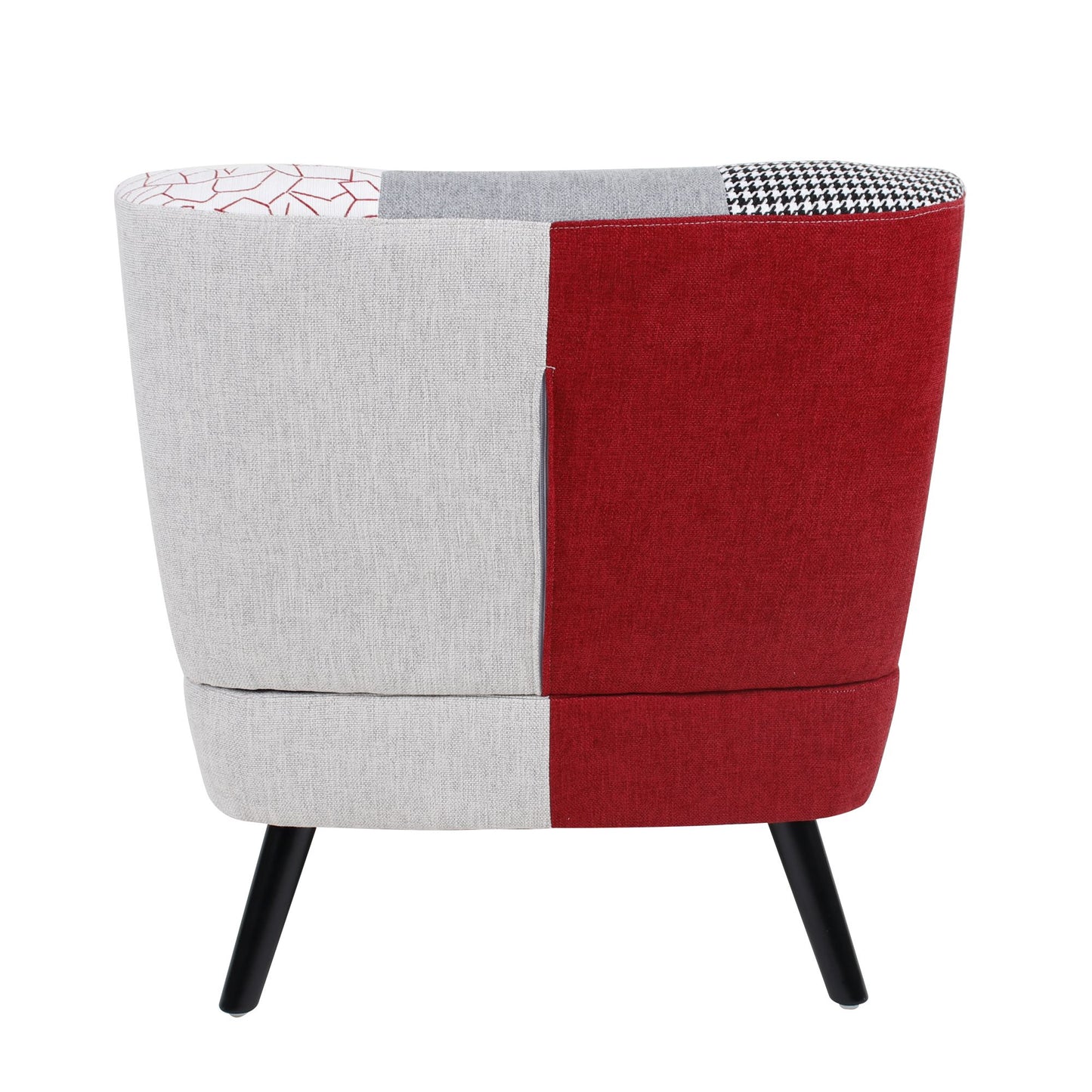 Patchwork Accent Chair; Mid Century Modern Fabric Club Chair for Bedroom Comfy; Colourful Single Sofa Chair for Livingroom; Bedroom; Office; Study and Reading Room