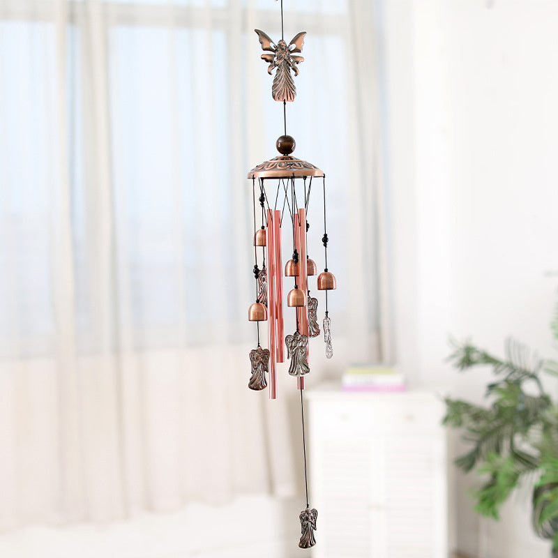 1pc Vintage Metal Butterfly Turtle Iron Owl Animal Wind Chime Home Courtyard Living Room Decoration Copper Outdoor Hanging Ornament