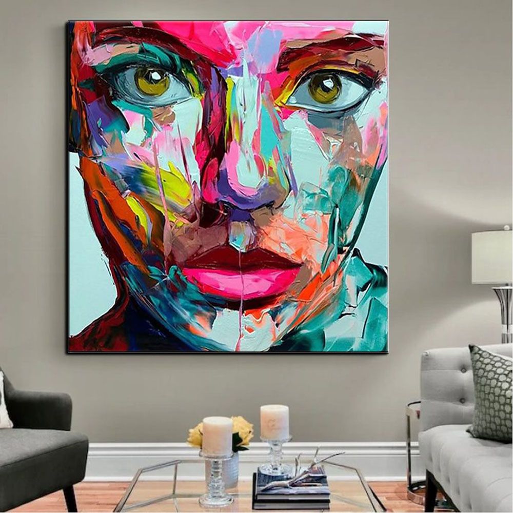 Handmade Face Oil Painting On Canvas Wall Art Decoration Modern Abstract Figure Pictures Home Decor Living Room hallway bedroom luxurious decorative painting