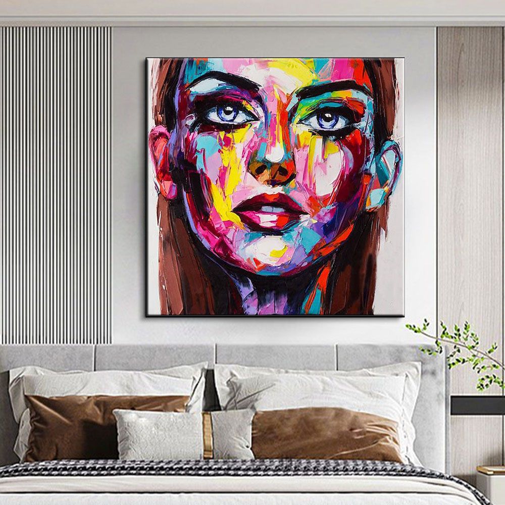 Handmade Face Oil Painting On Canvas Wall Art Decoration Modern Abstract Figure Pictures Home Decor Living Room hallway bedroom luxurious decorative painting