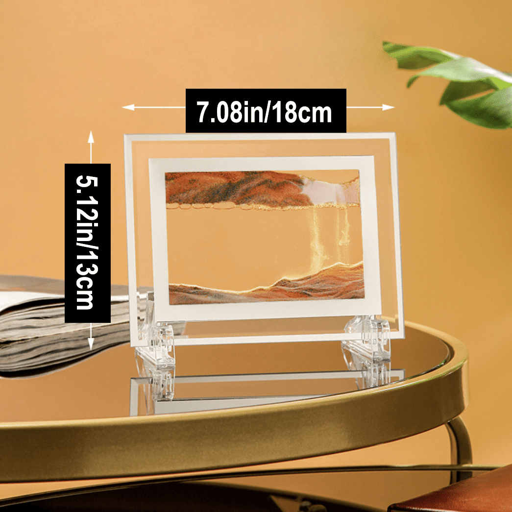 1pc; Dynamic Square Quicksand Painting; Romantic Gift; Quicksand Painting Decoration; Home Decoration; Office Desktop Decoration; Hourglass Dynamic Art Living Room Decoration
