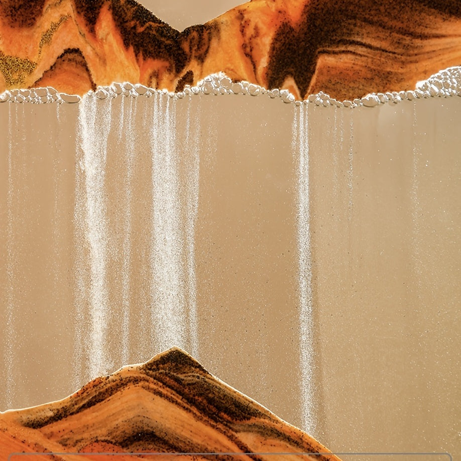 1pc; Dynamic Square Quicksand Painting; Romantic Gift; Quicksand Painting Decoration; Home Decoration; Office Desktop Decoration; Hourglass Dynamic Art Living Room Decoration