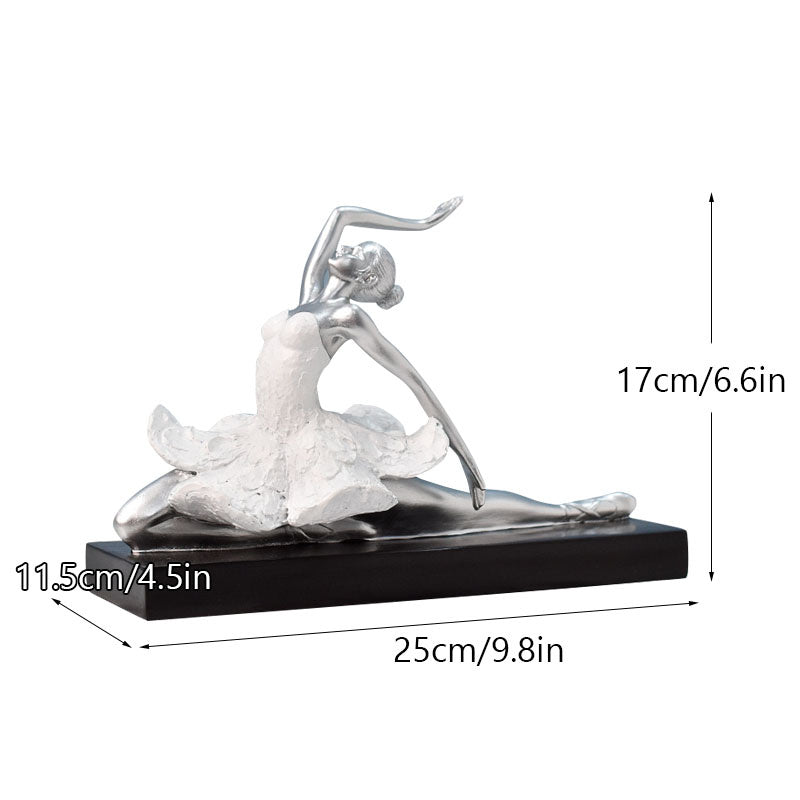 NORTHEUINS Resin Ballet Dancer Figurines for Interior Art Girl Statue Home Living Room Bedroom Entrance Display Decor Accessorie
