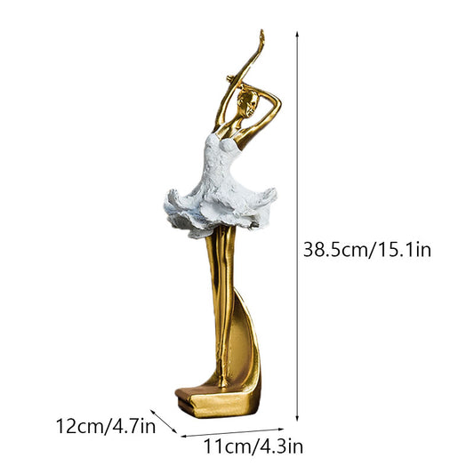 NORTHEUINS Resin Ballet Dancer Figurines for Interior Art Girl Statue Home Living Room Bedroom Entrance Display Decor Accessorie