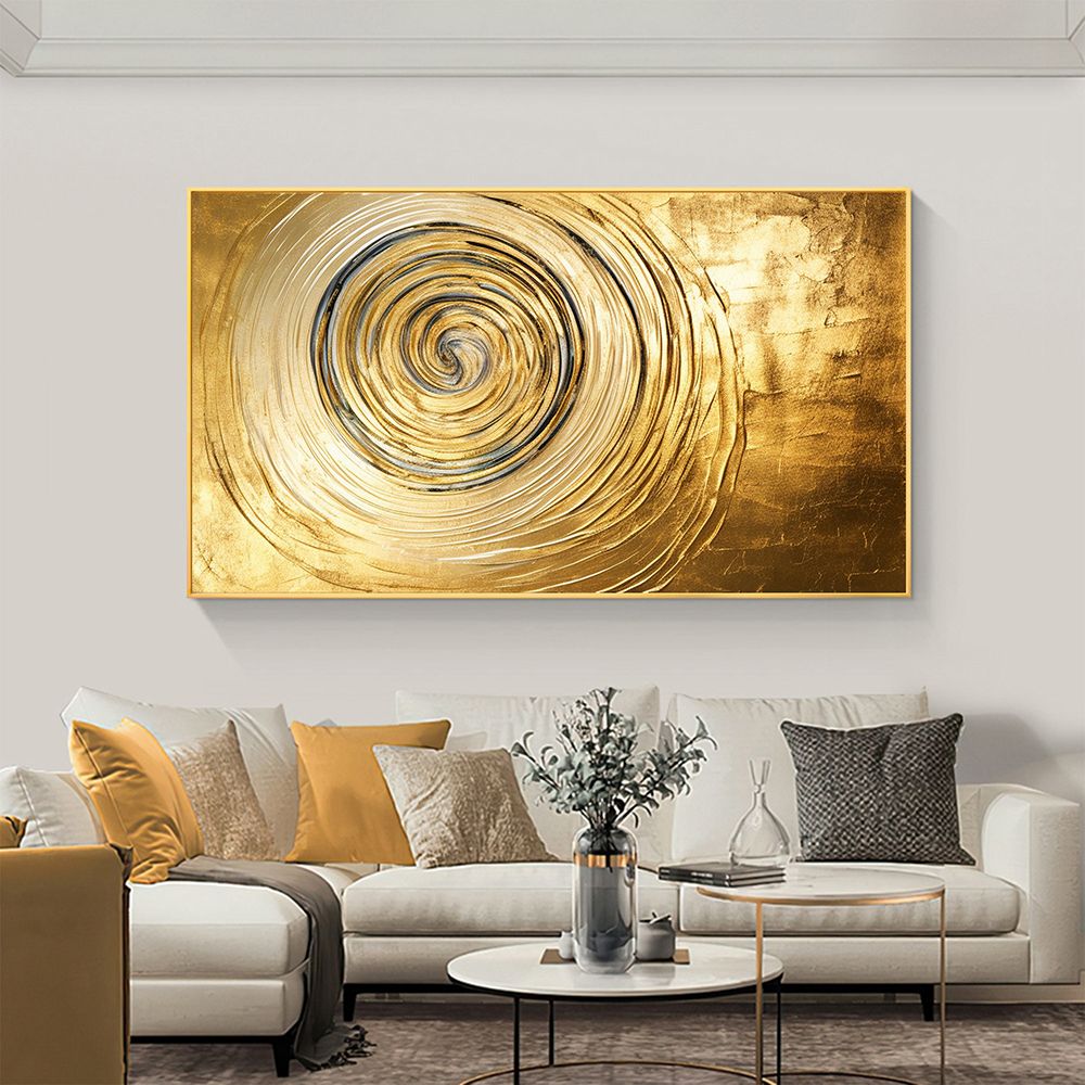 Hand Painted Oil Painting Original Gold Texture Oil Painting on Canvas Large Wall Art Abstract Minimalist Painting Golden Decor Custom Painting Living Room Home Decor