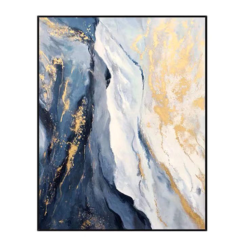 Hand Painted Wall art Picture Abstract blue cloud landscape oil painting handmade for Living room bedroom home decor no frame