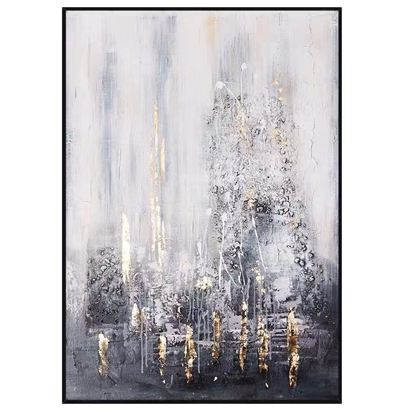 Large Original Hand Painted Abstract Textured Modern Golden Oil Painting On Canvas Wall Art For Living Room Home Decor No Frame