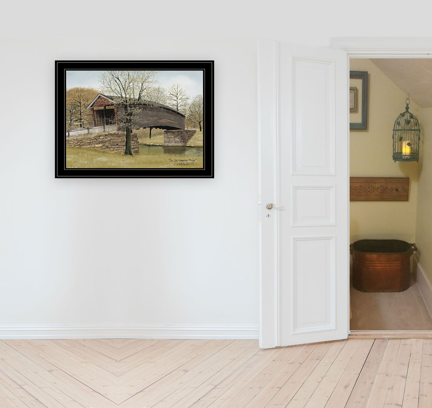 Trendy Decor 4U "The Old Humpback Bridge" Framed Wall Art, Modern Home Decor Framed Print for Living Room, Bedroom & Farmhouse Wall Decoration by Billy Jacobs