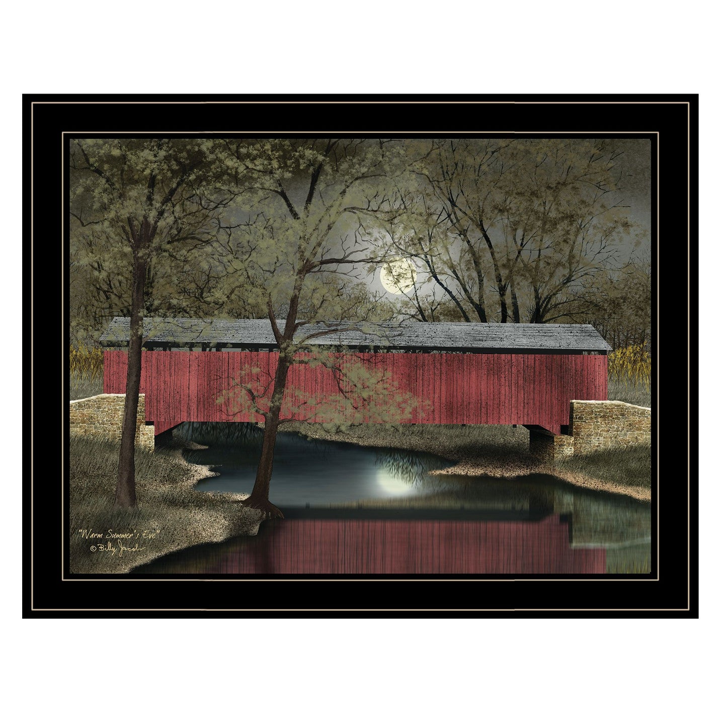Trendy Decor 4U "Warm Summer's Eve" Framed Wall Art, Modern Home Decor Framed Print for Living Room, Bedroom & Farmhouse Wall Decoration by Billy Jacobs