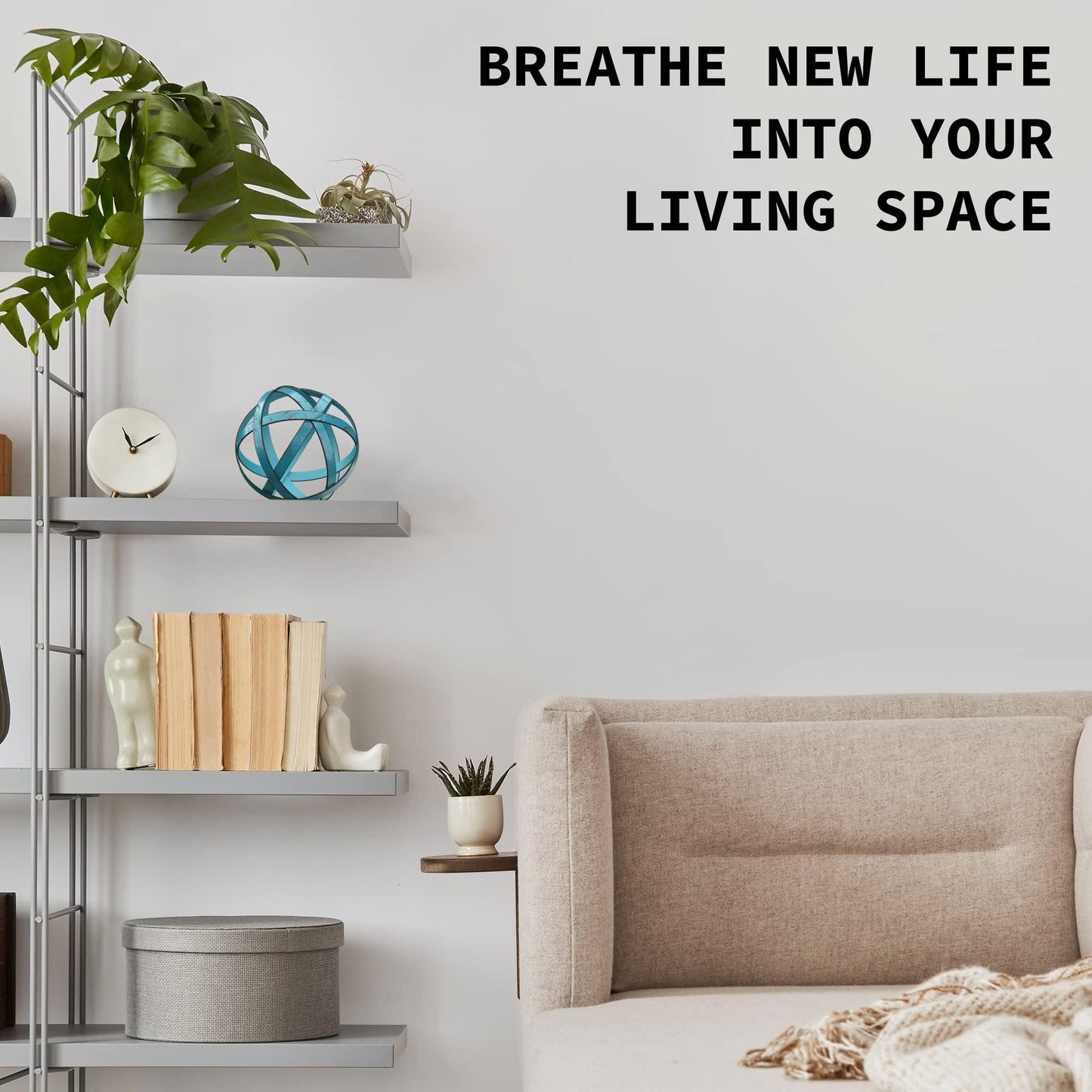 Metal Decorative Sphere for Home Decor Distressed Blue Hand Painted Modern Decorative Balls for Living Room Bedroom Kitchen Bathroom Office Table Decorative Orbs for Сenterpiece